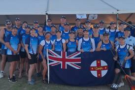 Four members of the Flamin' Dragons Port Macquarie team, Liz Harrison, Tony Harrison, Michael Baumann, and Brunt Harris, represented NSW Northern Region at the Australian Championships in Perth, under coach, Jenny Higgins, who is also a Flamin' Dragons member. Picture supplied